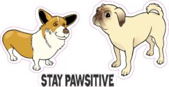 Stay Pawsitive Dog Vinyl Stickers