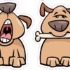 Funny Face Dog Vinyl Stickers