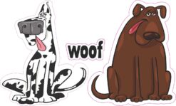Woof Dogs Vinyl Stickers