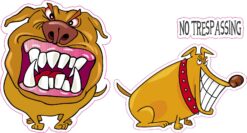 No Trespassing Dog Vinyl Stickers