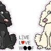 Poodle Vinyl Stickers