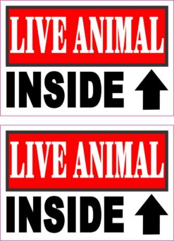 Live Animal Inside Vinyl Stickers