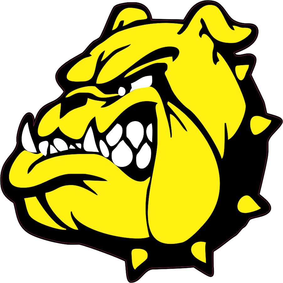 Yellow and Black Bulldog Vinyl Sticker