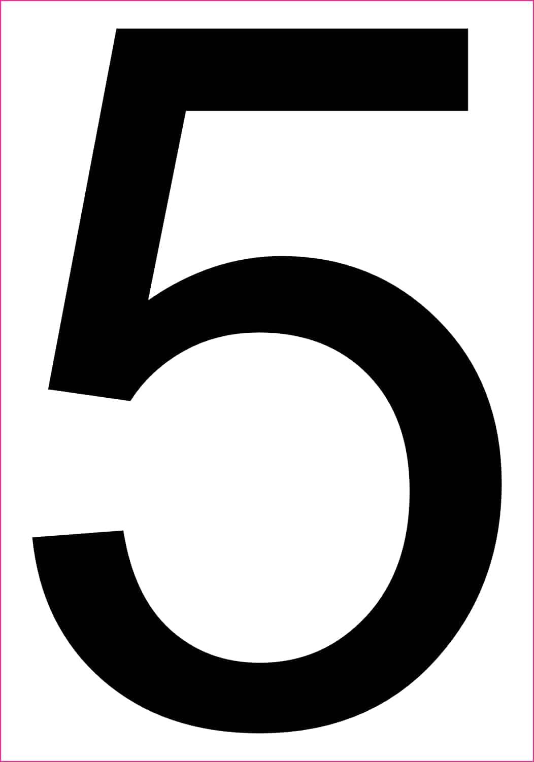 StickerTalk Number 5 Magnet, 3.5 inches x 5 inches