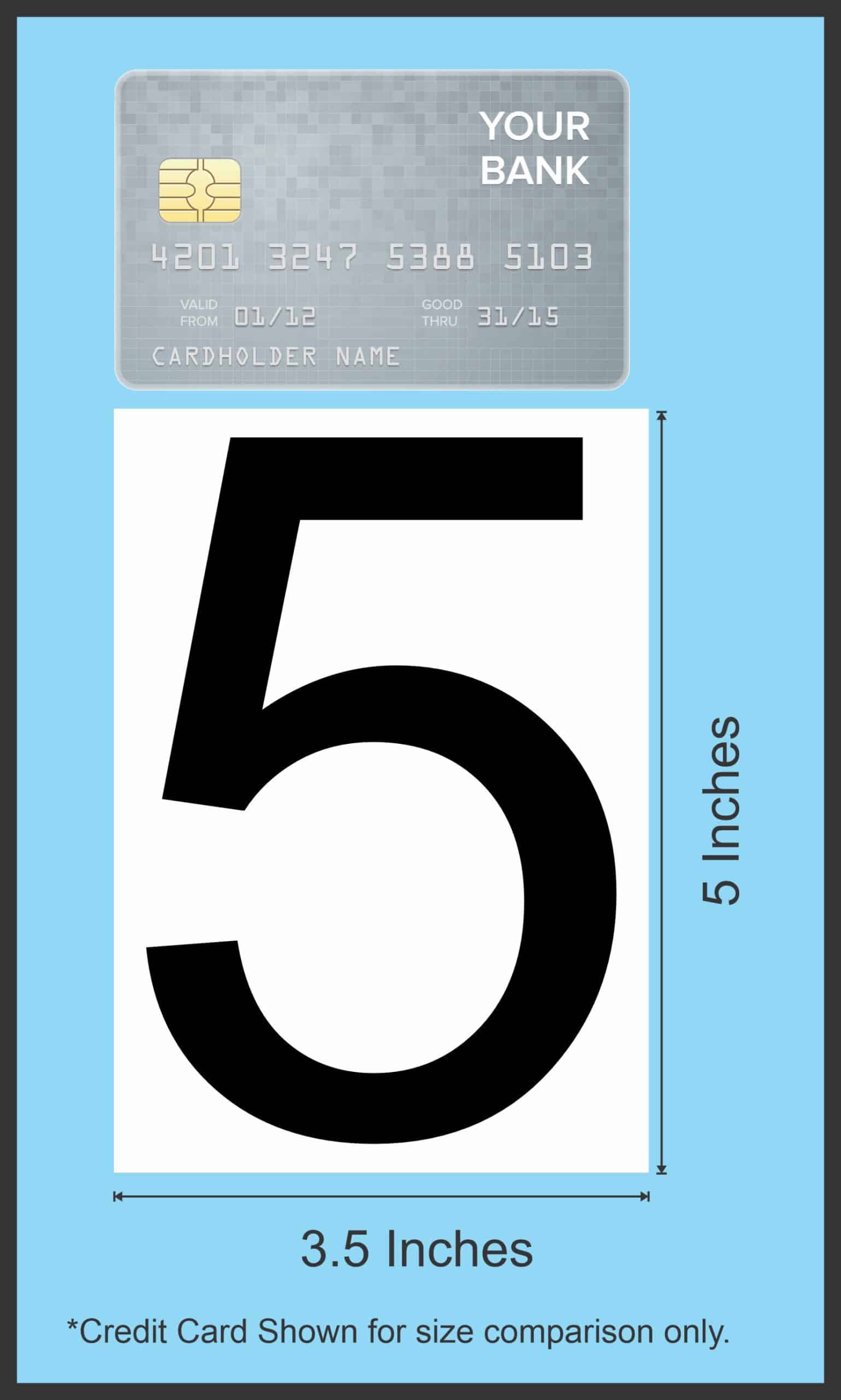StickerTalk Number 5 Magnet, 3.5 inches x 5 inches - Image 4