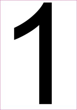 Number 1 Vinyl Sticker