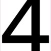 Number 4 Vinyl Sticker