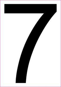 Number 7 Vinyl Sticker