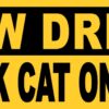 Slow Driver Carsick Cat on Board Vinyl Sticker