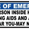 Person Inside Has Hearing Aids and Autism Vinyl Sticker
