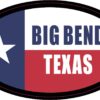 Flag Oval Big Bend Texas Vinyl Sticker