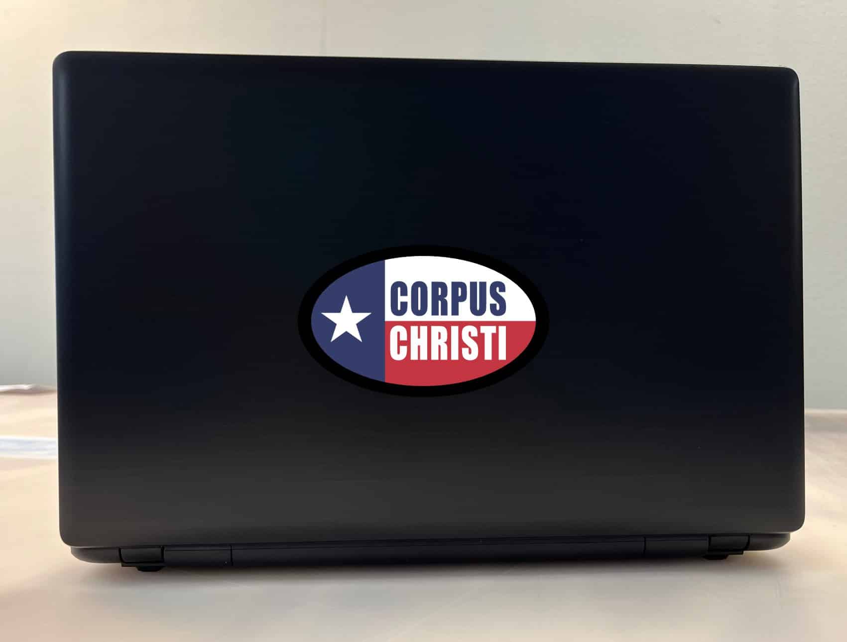 StickerTalk Texas Flag Oval Corpus Christi Vinyl Sticker, 4.75 inches x 2.75 inches - Image 3
