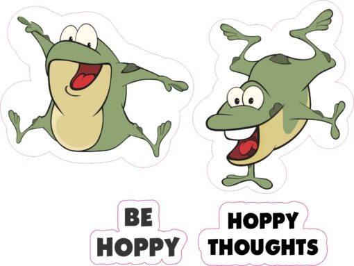 Be Hoppy Toad Vinyl Stickers