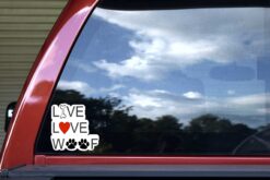 Live Love Woof Vinyl Sticker