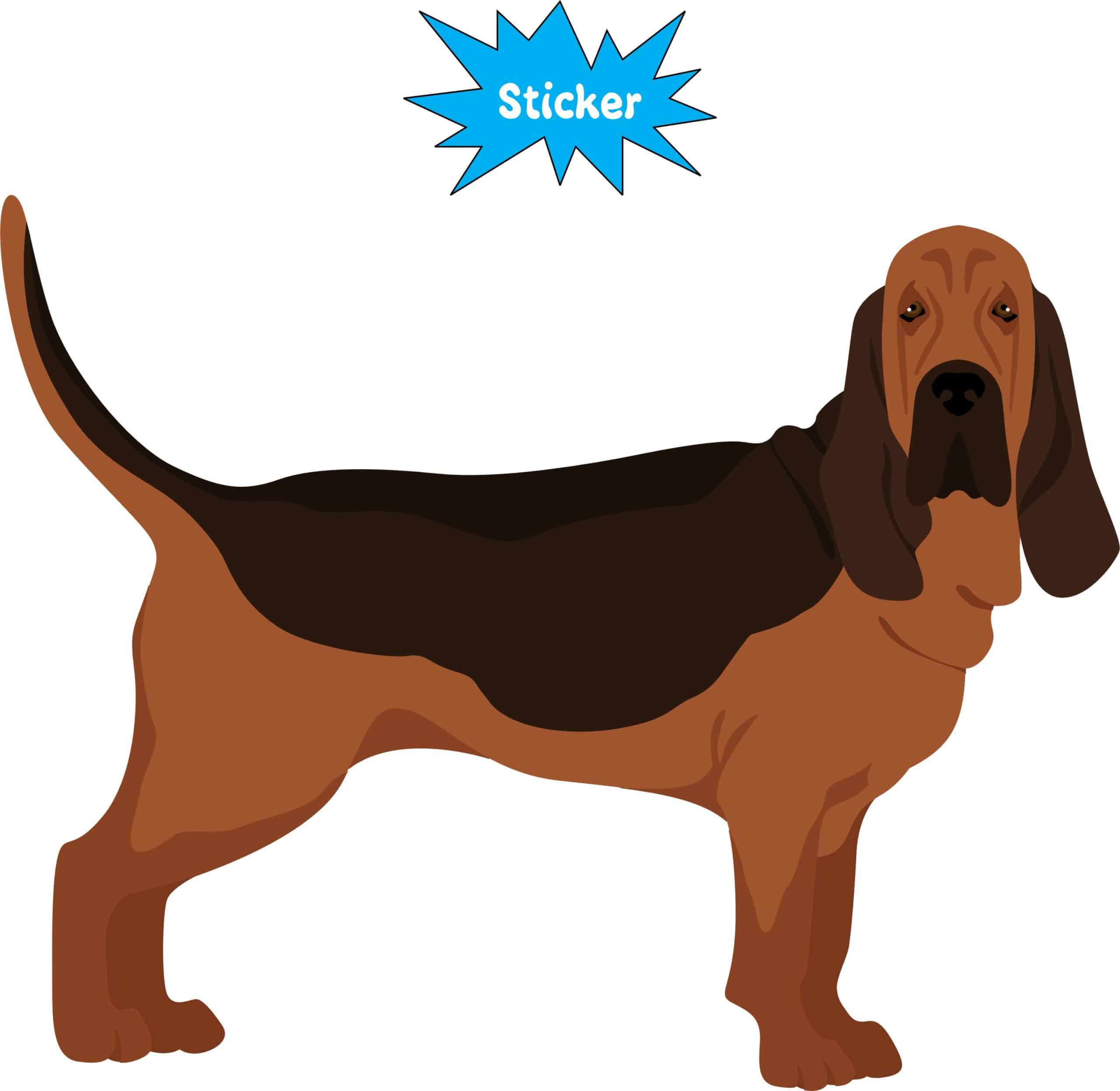 StickerTalk Bloodhound Vinyl Sticker, 5 inches x 4 inches - Image 3