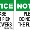 Do Not Pick the Flowers Vinyl Stickers