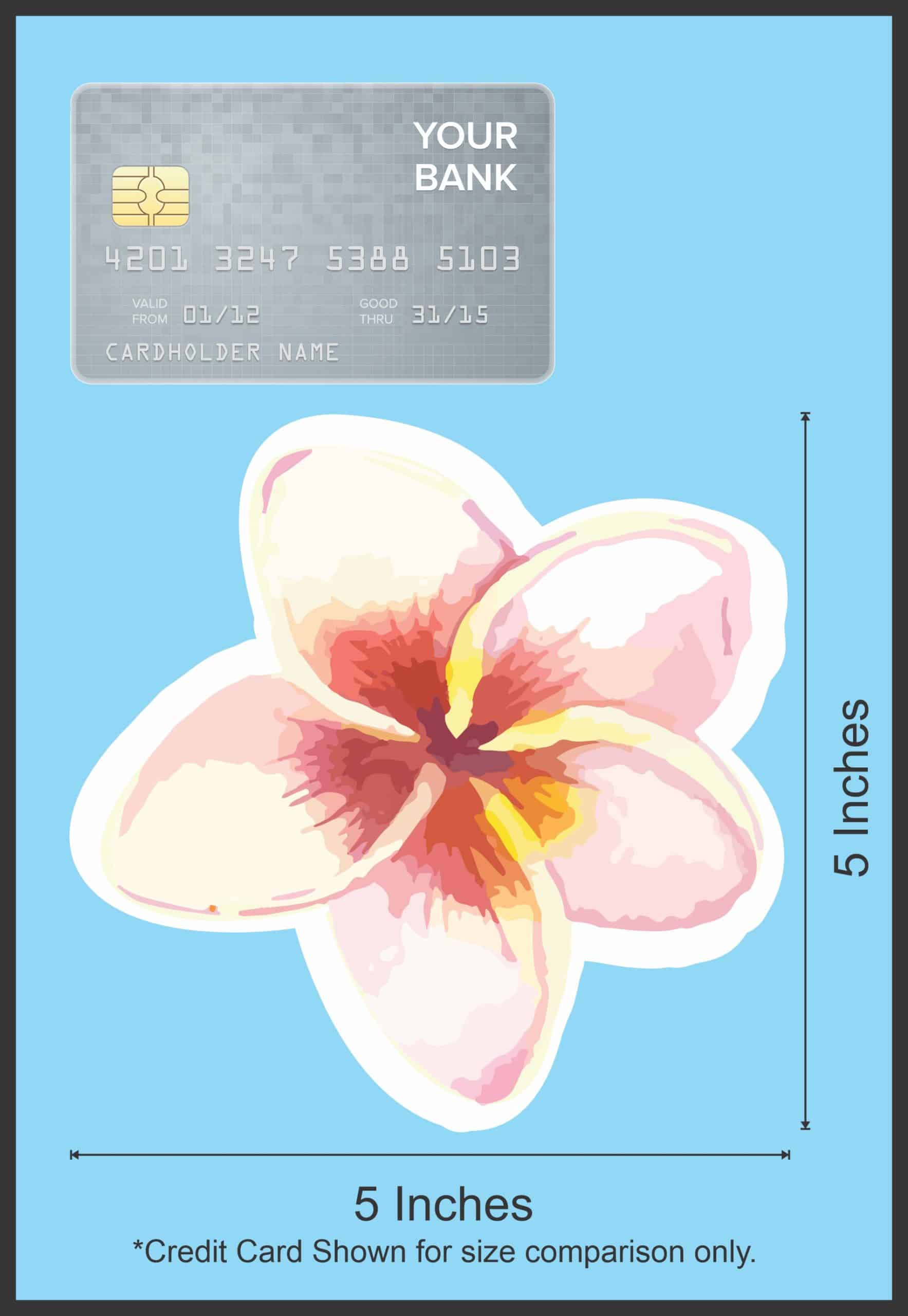StickerTalk Watercolor Plumeria Flower Vinyl Sticker, 5 inches x - Image 5