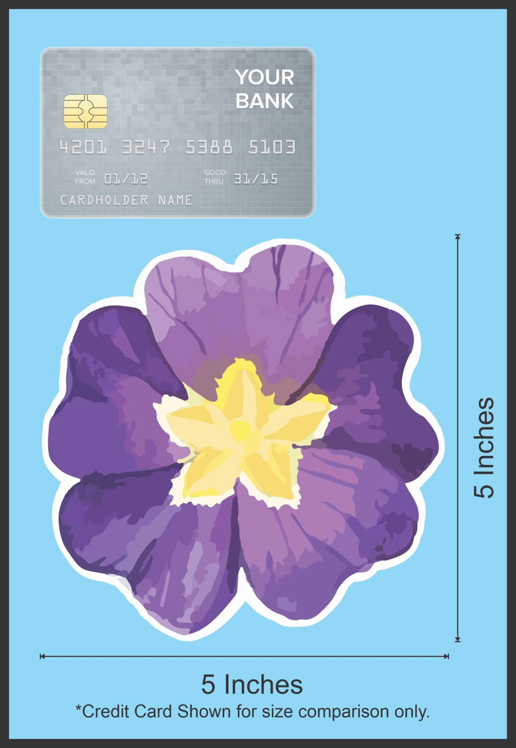 StickerTalk Watercolor Purple Pansy Flower Vinyl Sticker, 5 inches x 5 inches - Image 6