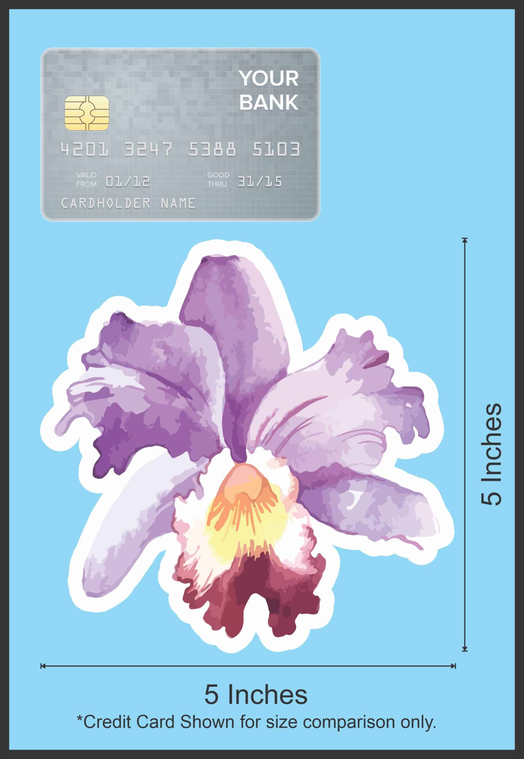 StickerTalk Watercolor Purple Iris Vinyl Sticker, 5 inches x 5 i - Image 4