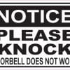 StickerTalk Doorbell Does Not Work Please Knock Magnet, 5 inches x 3.5 inches