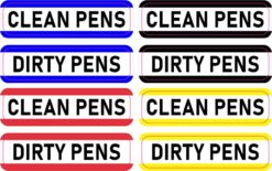 clean and dirty pens stickers