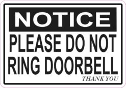 Do Not Ring Doorbell Magnet