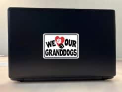 StickerTalk We Love Our Granddogs Vinyl Sticker, 5 inches x 3.5 inches