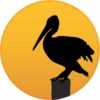 Sunset Pelican Vinyl Sticker