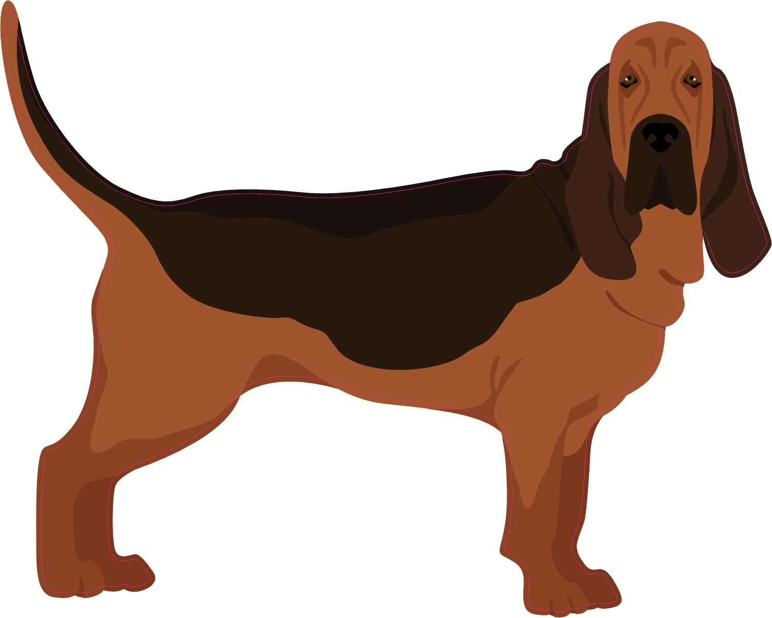 Bloodhound Vinyl Sticker