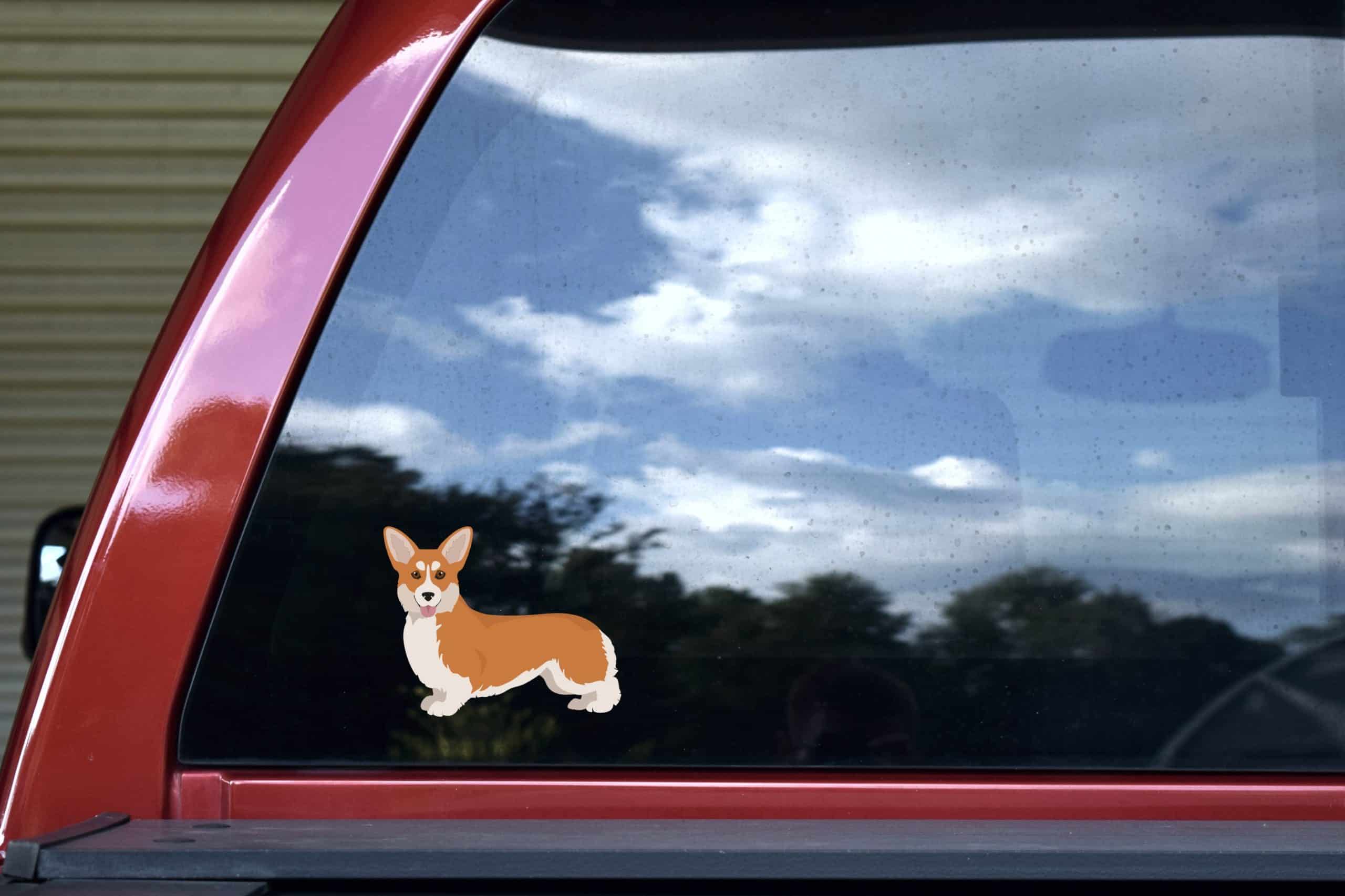 StickerTalk Left Facing Red and White Corgi Vinyl Sticker, 5 inches x 4 inches - Image 5