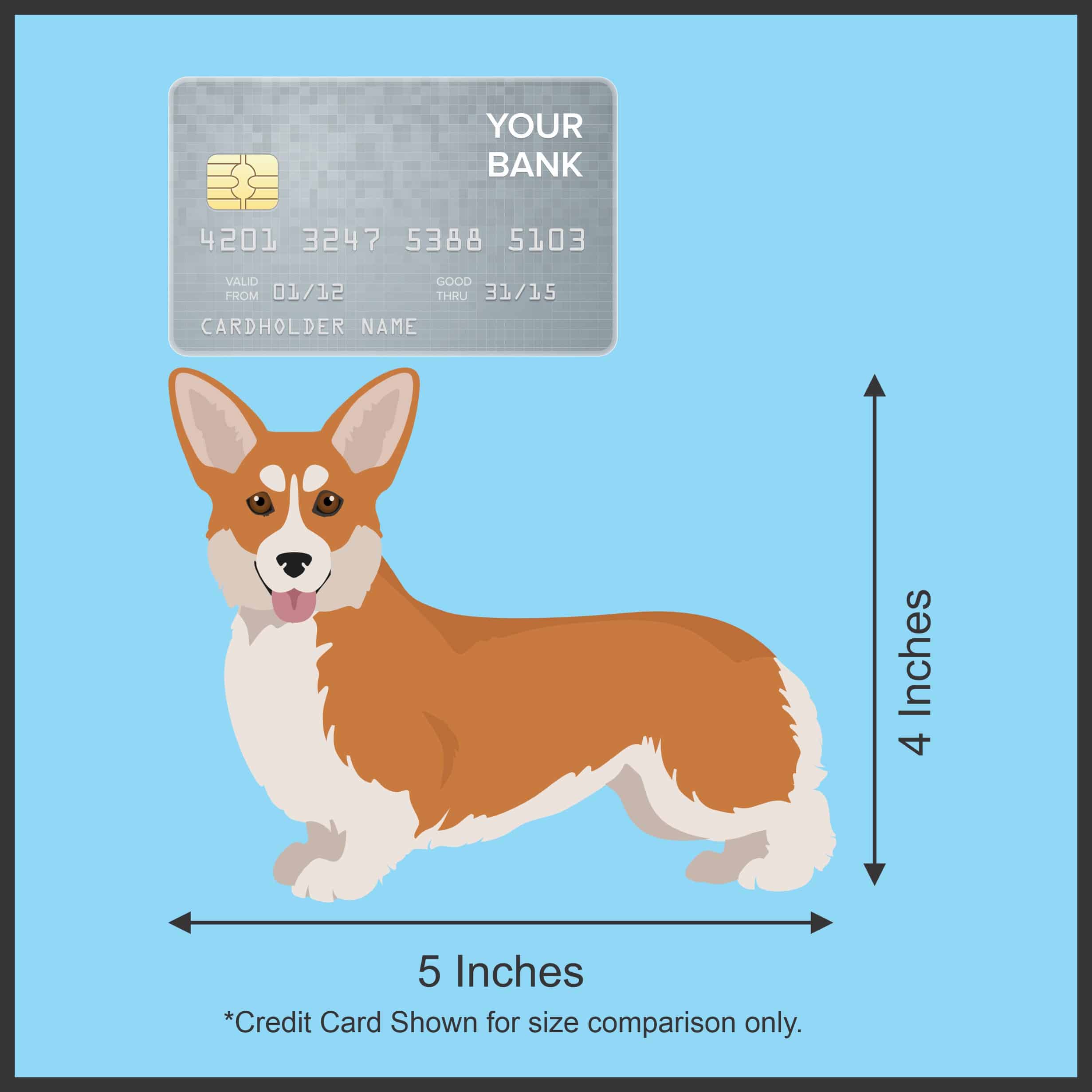 StickerTalk Left Facing Red and White Corgi Vinyl Sticker, 5 inches x 4 inches - Image 6