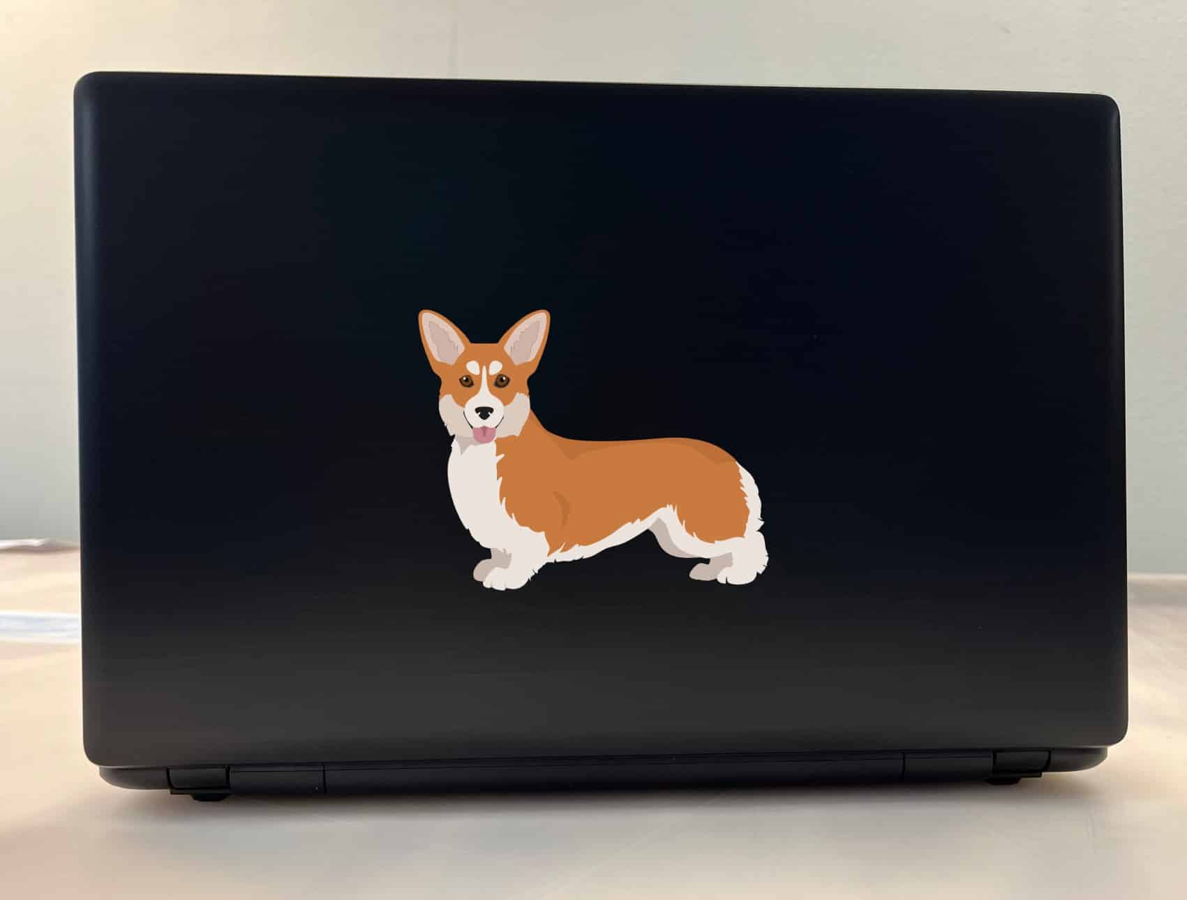 StickerTalk Left Facing Red and White Corgi Vinyl Sticker, 5 inches x 4 inches - Image 3
