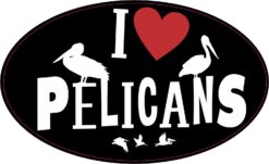 I Love Pelicans Vinyl Sticker