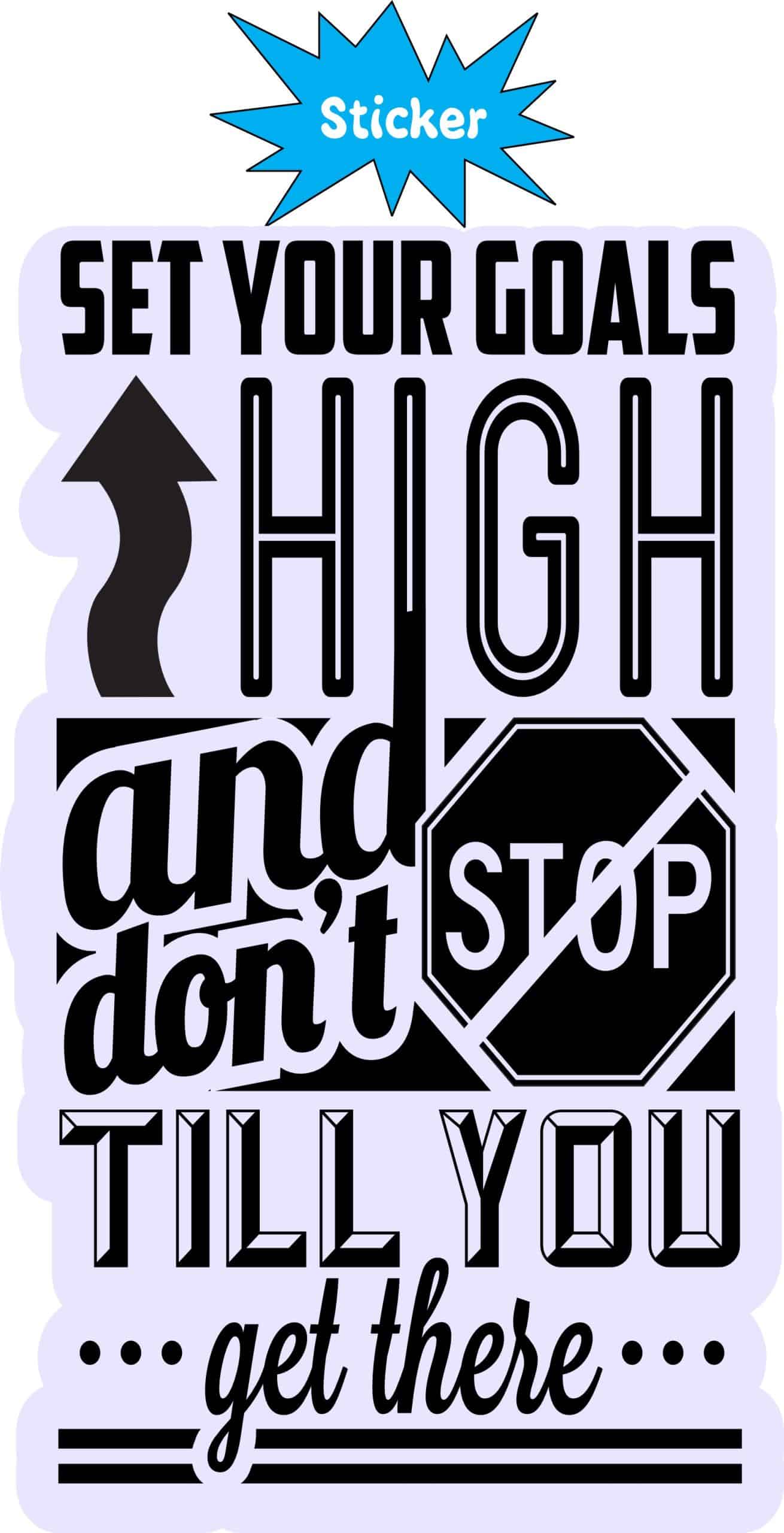 StickerTalk Set Your Goals High Vinyl Sticker, 3 inches x 5 inches - Image 3