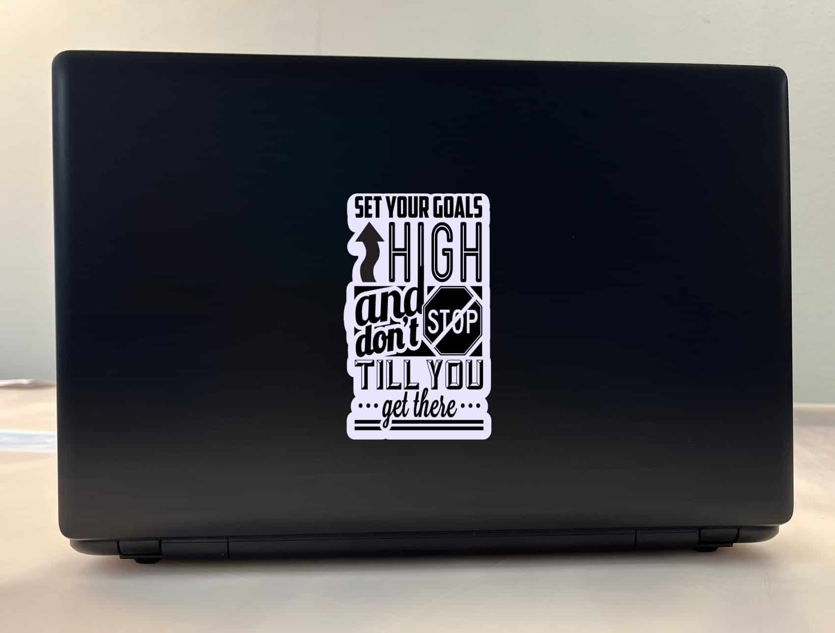 StickerTalk Set Your Goals High Vinyl Sticker, 3 inches x 5 inches - Image 4