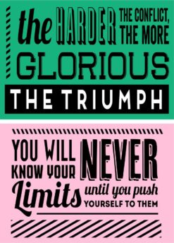 Pink and Green Inspirational Quote Vinyl Stickers