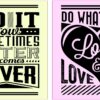 Green and Mauve Inspirational Quote Vinyl Stickers
