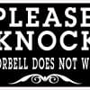 StickerTalk Doorbell Does Not Work Please Knock Magnet, 5 inches