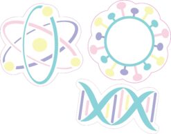 Pastel Science Symbols Vinyl Stickers