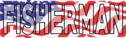 American Flag Fisherman Vinyl Sticker