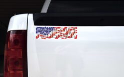 American Flag Fisherman Vinyl Sticker