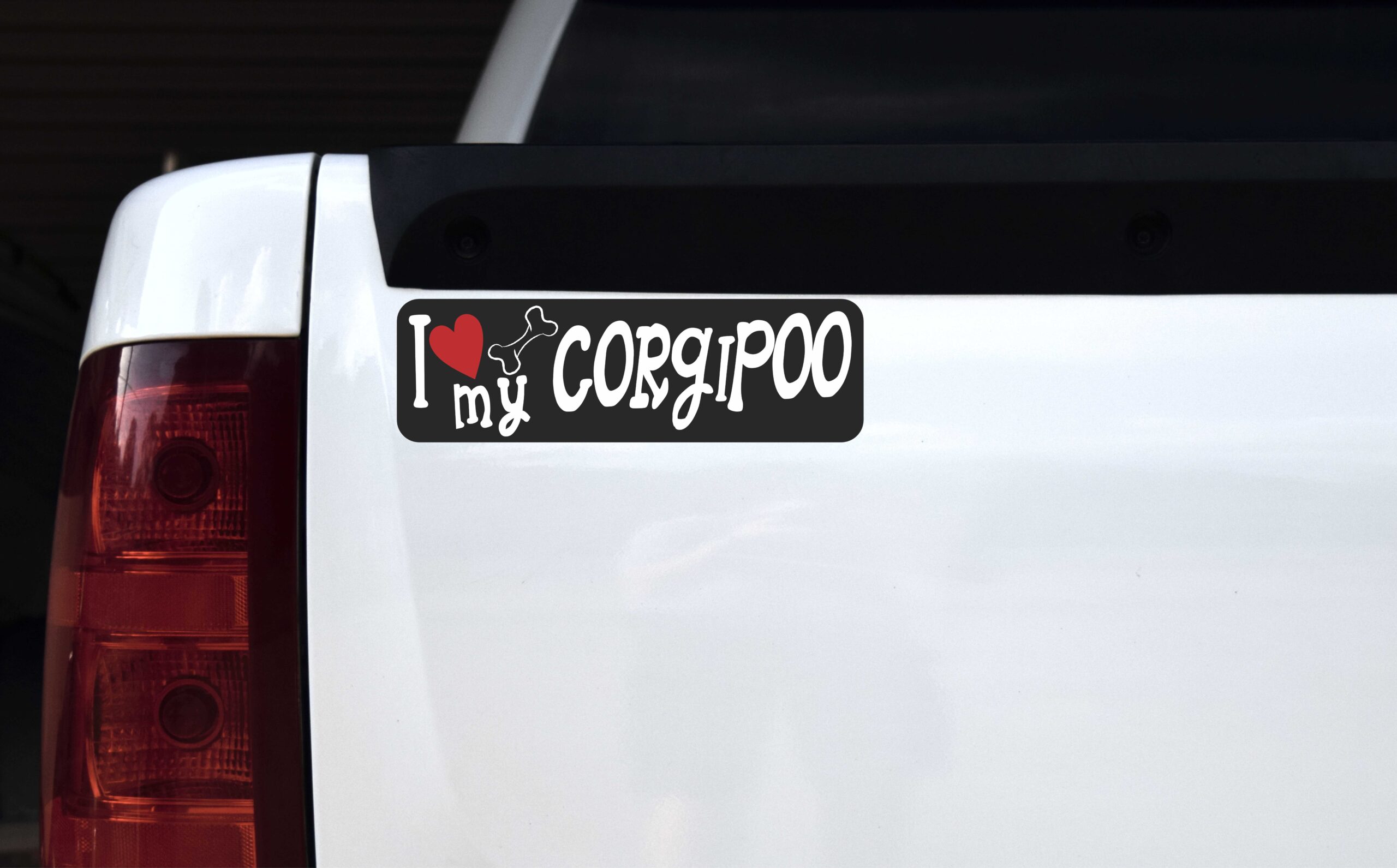 I Love My Corgipoo Vinyl Sticker