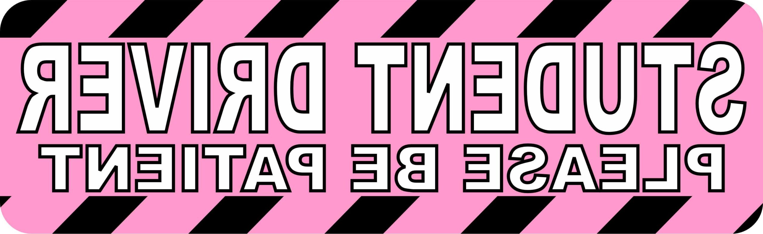 Reverse Please Be Patient Student Driver Vinyl Sticker