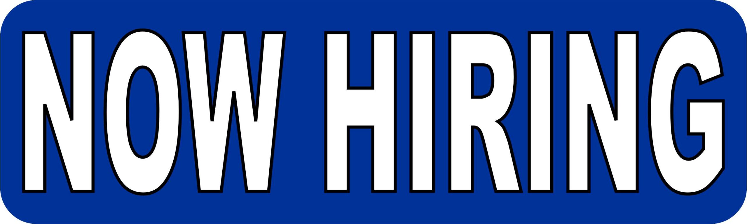 Blue Now Hiring Magnet