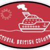 Oval Victoria British Columbia Vinyl Sticker