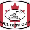 Ship Flag Oval Victoria British Columbia Vinyl Sticker