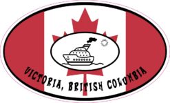 Ship Flag Oval Victoria British Columbia Vinyl Sticker