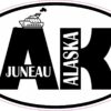 Cruise Ship Oval AK Juneau Alaska Vinyl Sticker