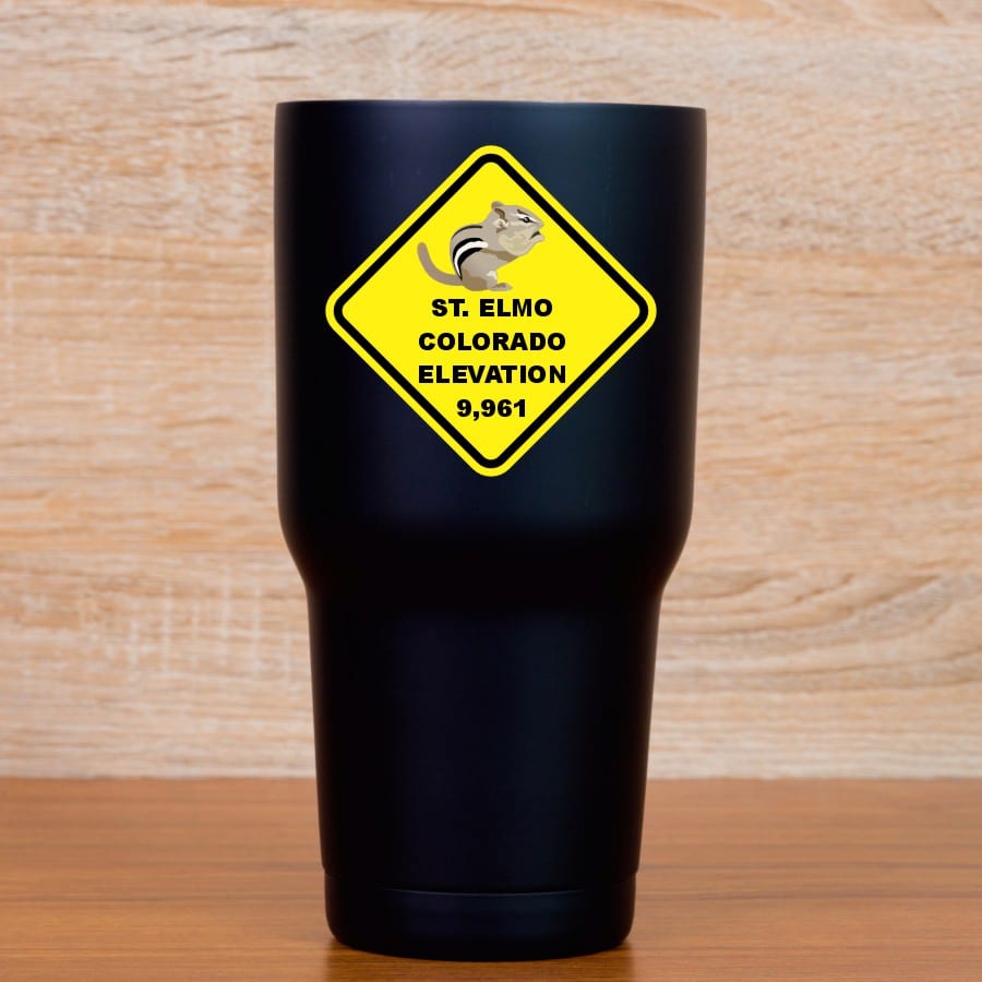 StickerTalk Chipmunk St. Elmo Colorado Vinyl Sticker, 3 inches x 3 inches - Image 5