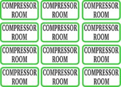 Bright Green Compressor Room Vinyl Stickers